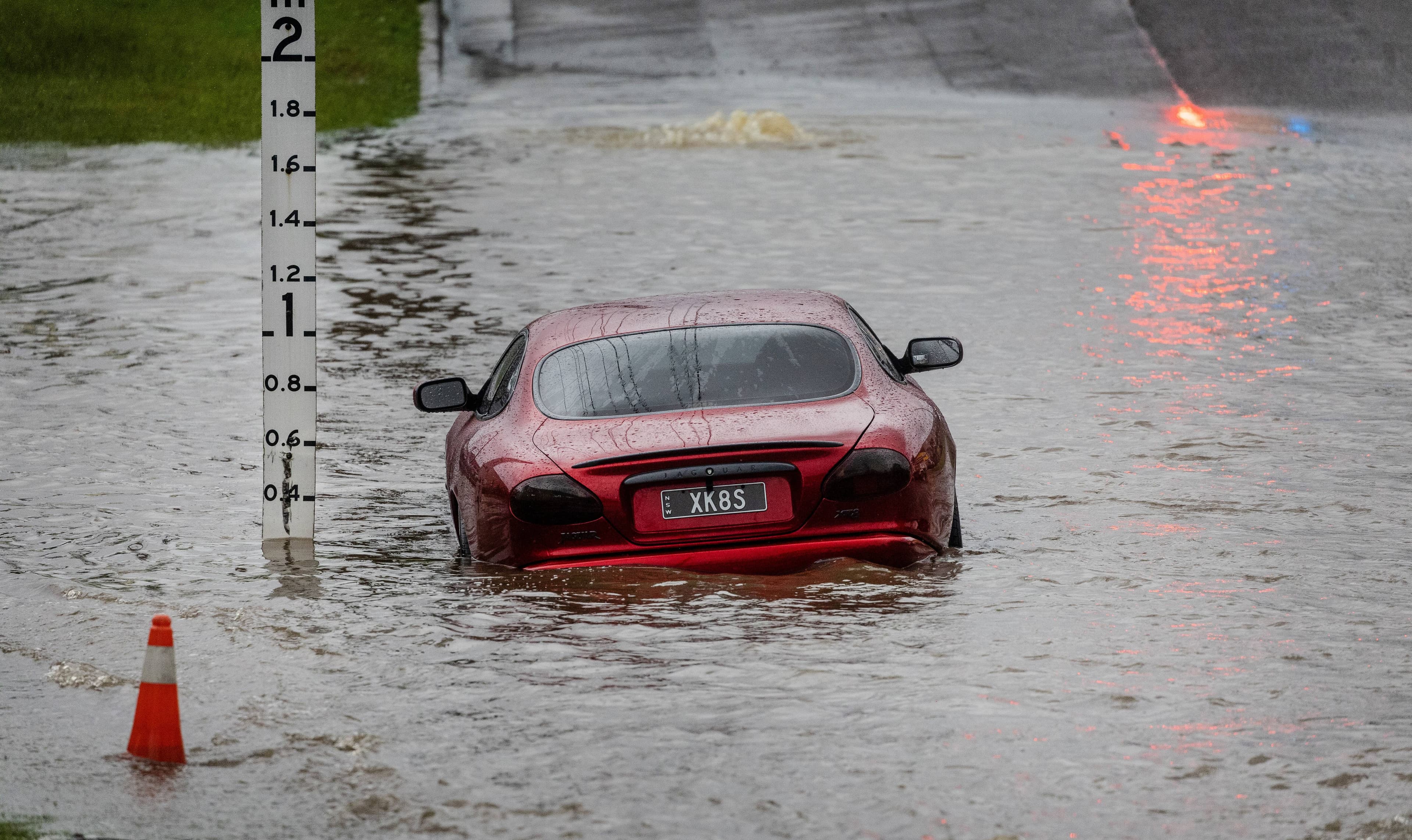 Flooding on Oakdale Road, Gateshead from Dicks Creek. Picture by Marina Neil