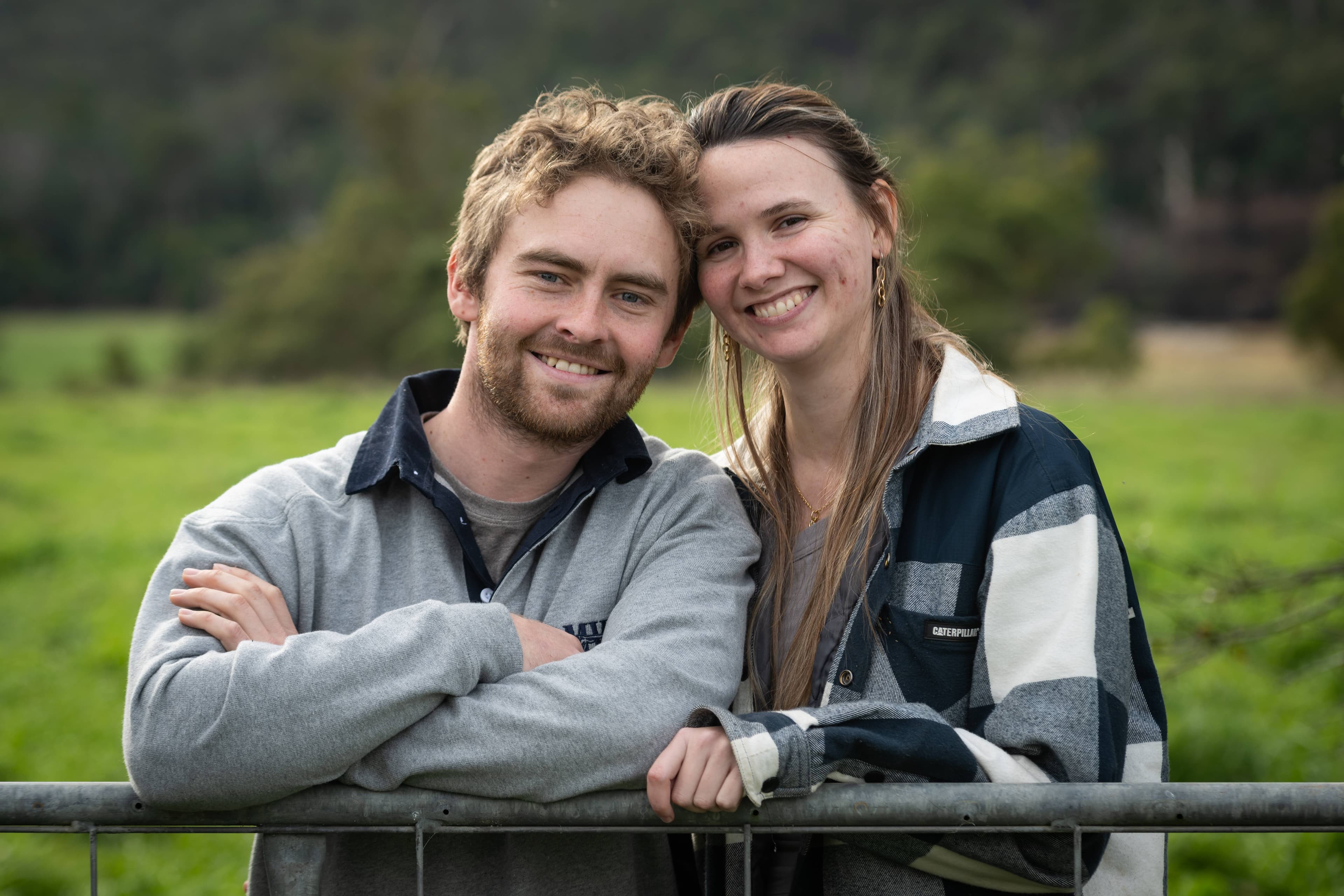 Jack Lonie and Sarah Linklater met on Farmer Wants a Wife. Pictured at their home in Railton. Picture by David Bellamy