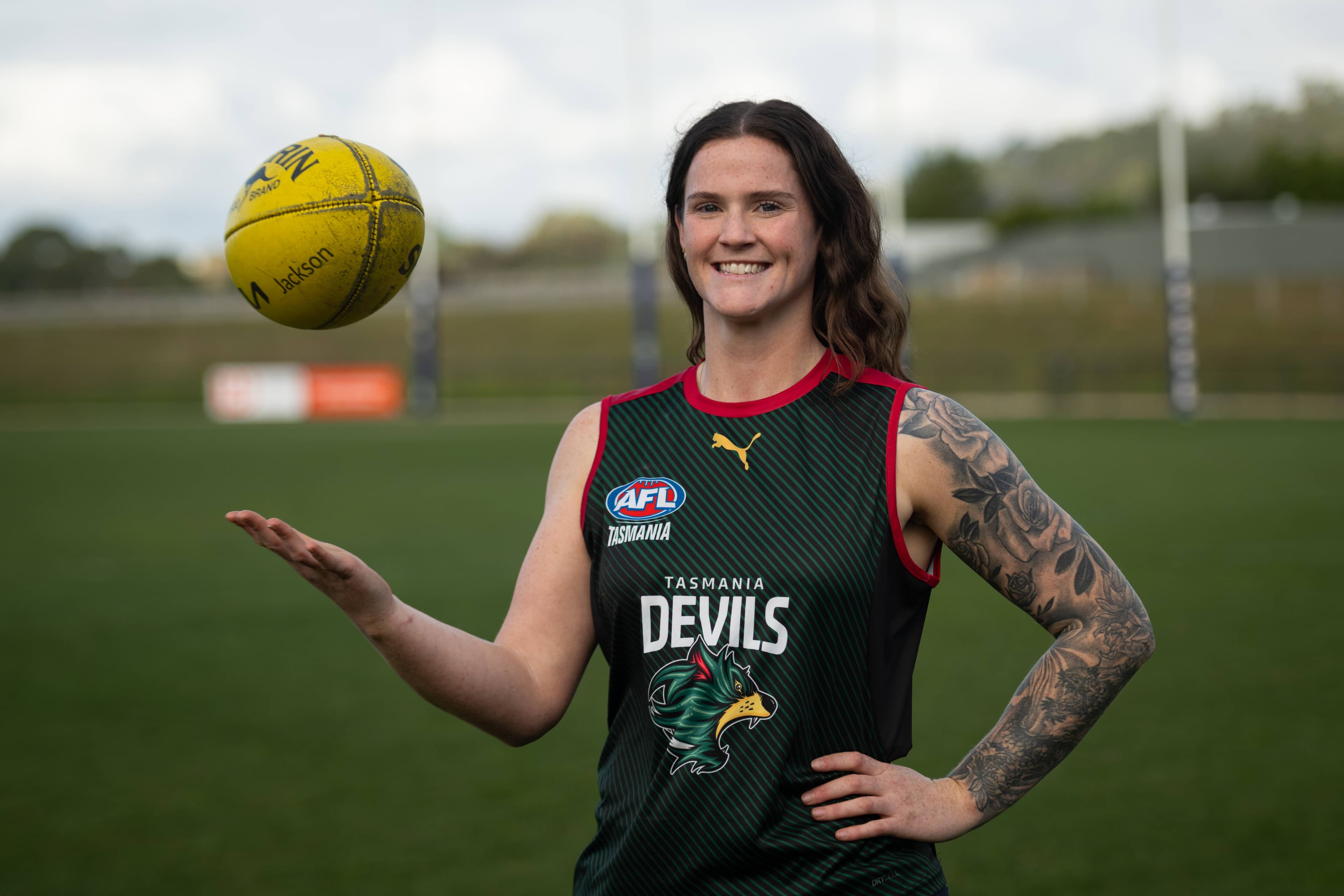 Penguin's Joey Revell will make her senior state debut tomorrow when she dons the map against Queensland. Picture by David Bellamy