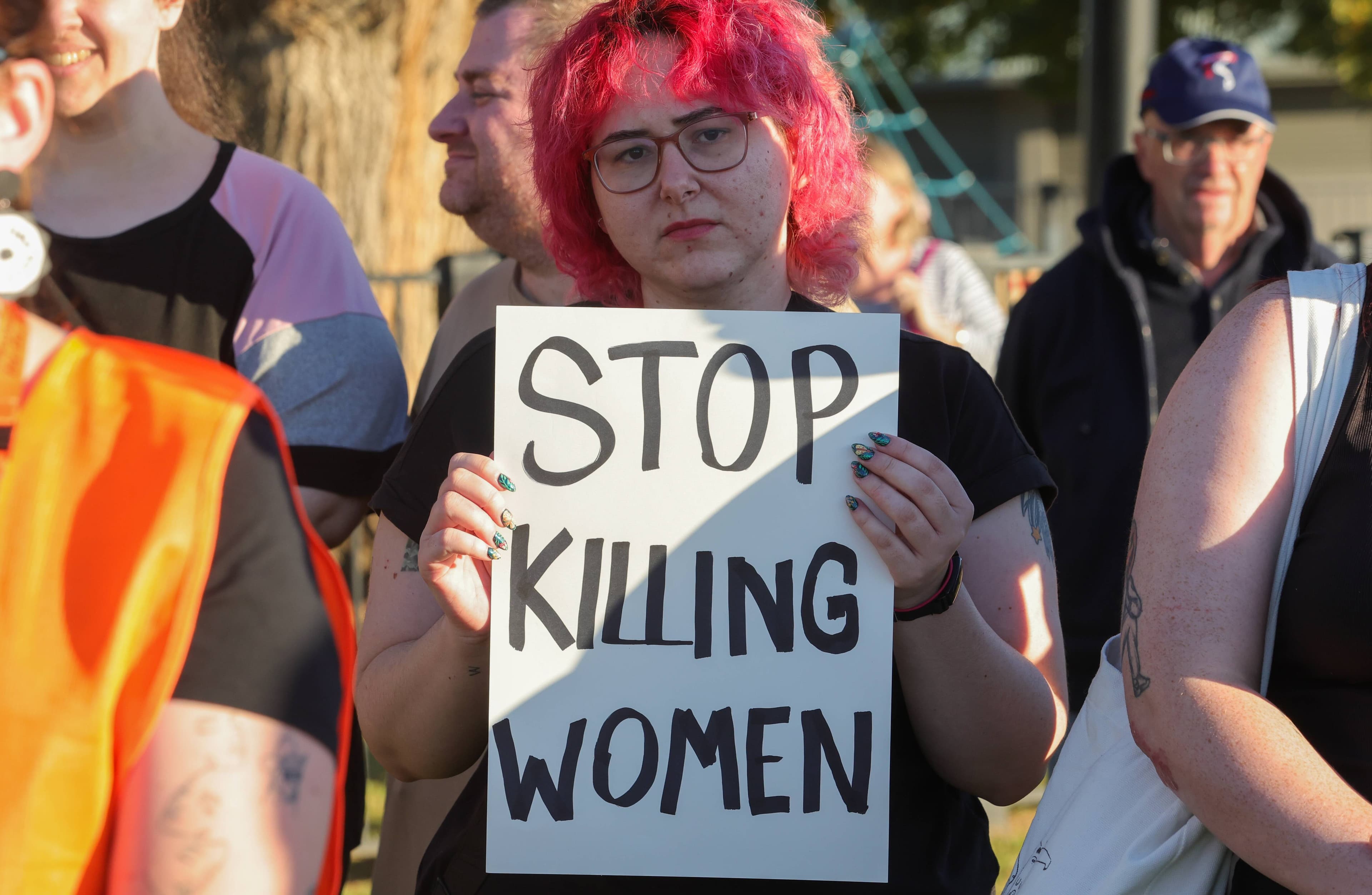 Crowd at Women's Rally Against Gender-Based Violence. Picture by Phoebe Adams.
