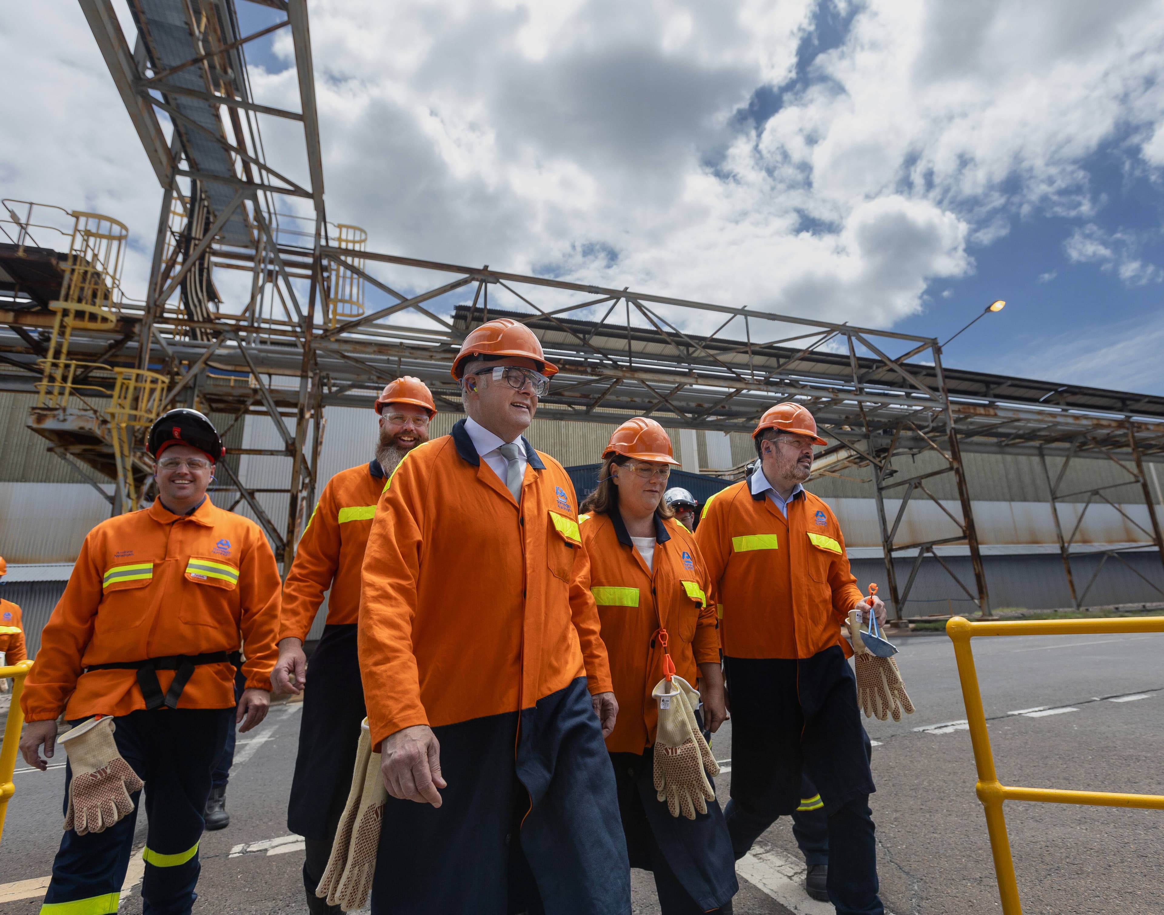 Prime Minister Anthony Albanese will announce a $2 billion investment in the future of the Australian aluminium industry with a visit and tour of Tomago Aluminium. Picture by Marina Neil