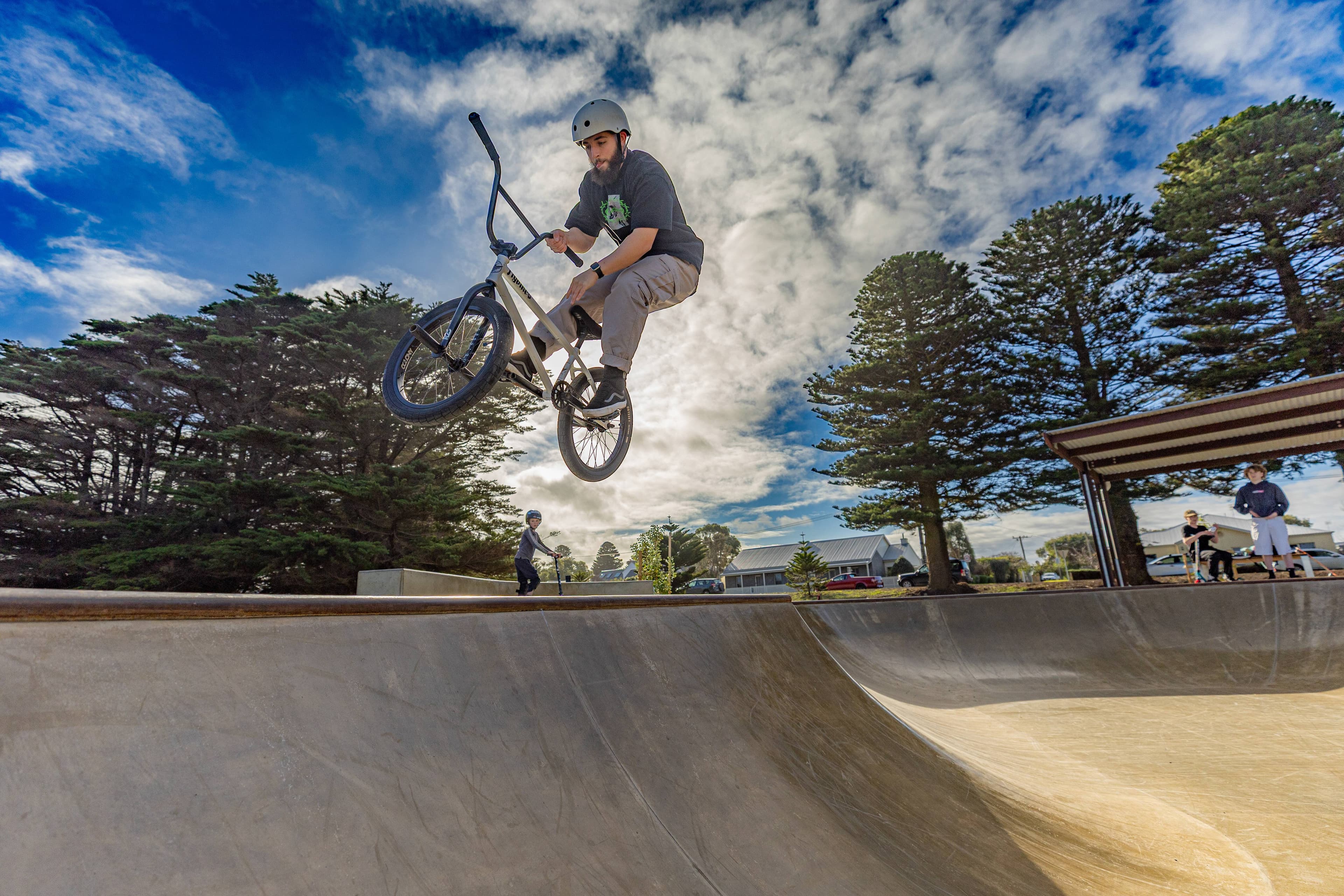 Hayden Snell at Port Fairy Skate Park. Picture by Eddie Guerrero