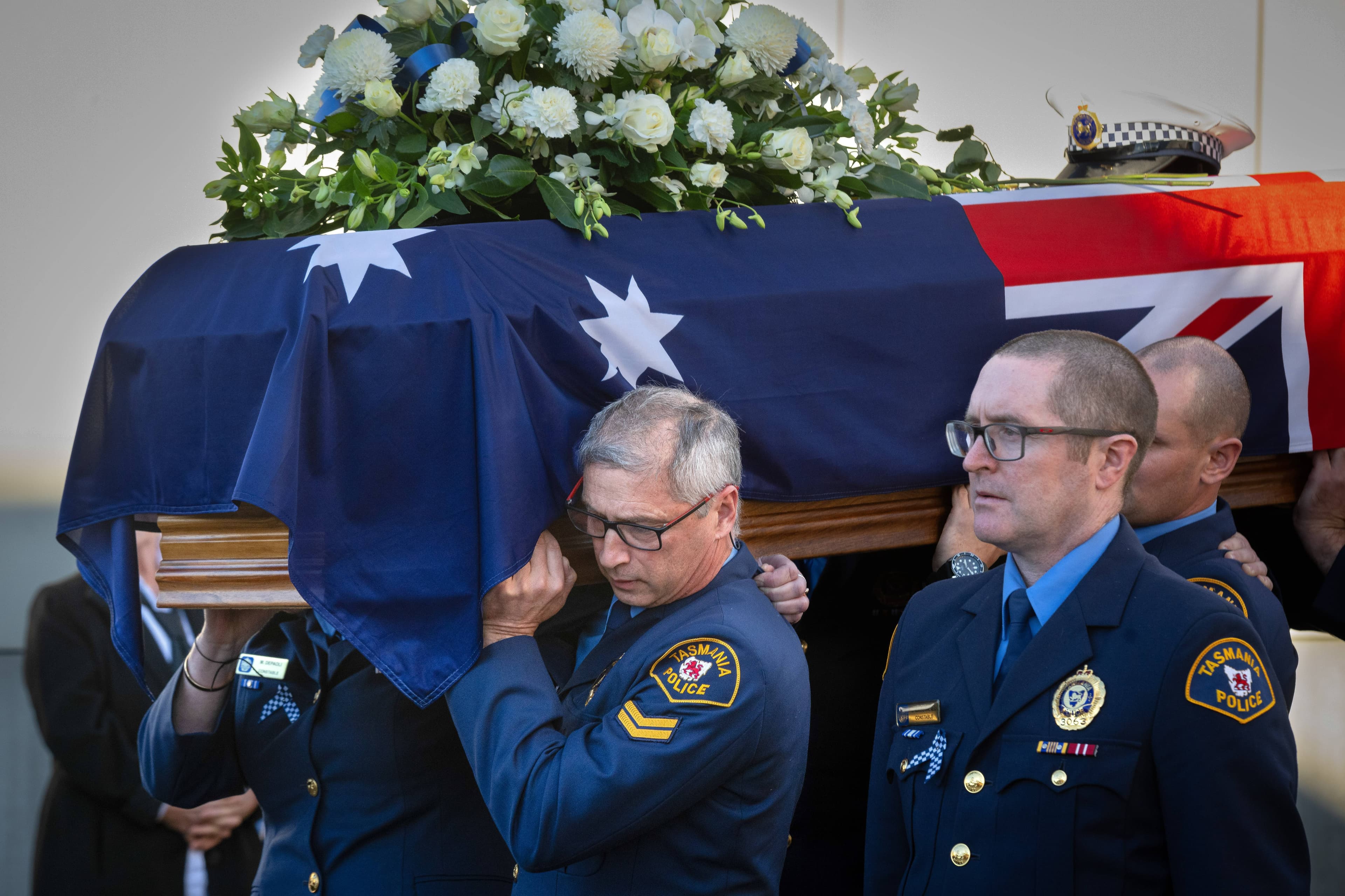 Funeral of Constable Keith Smith in Devonport. Picture by David Bellamy
