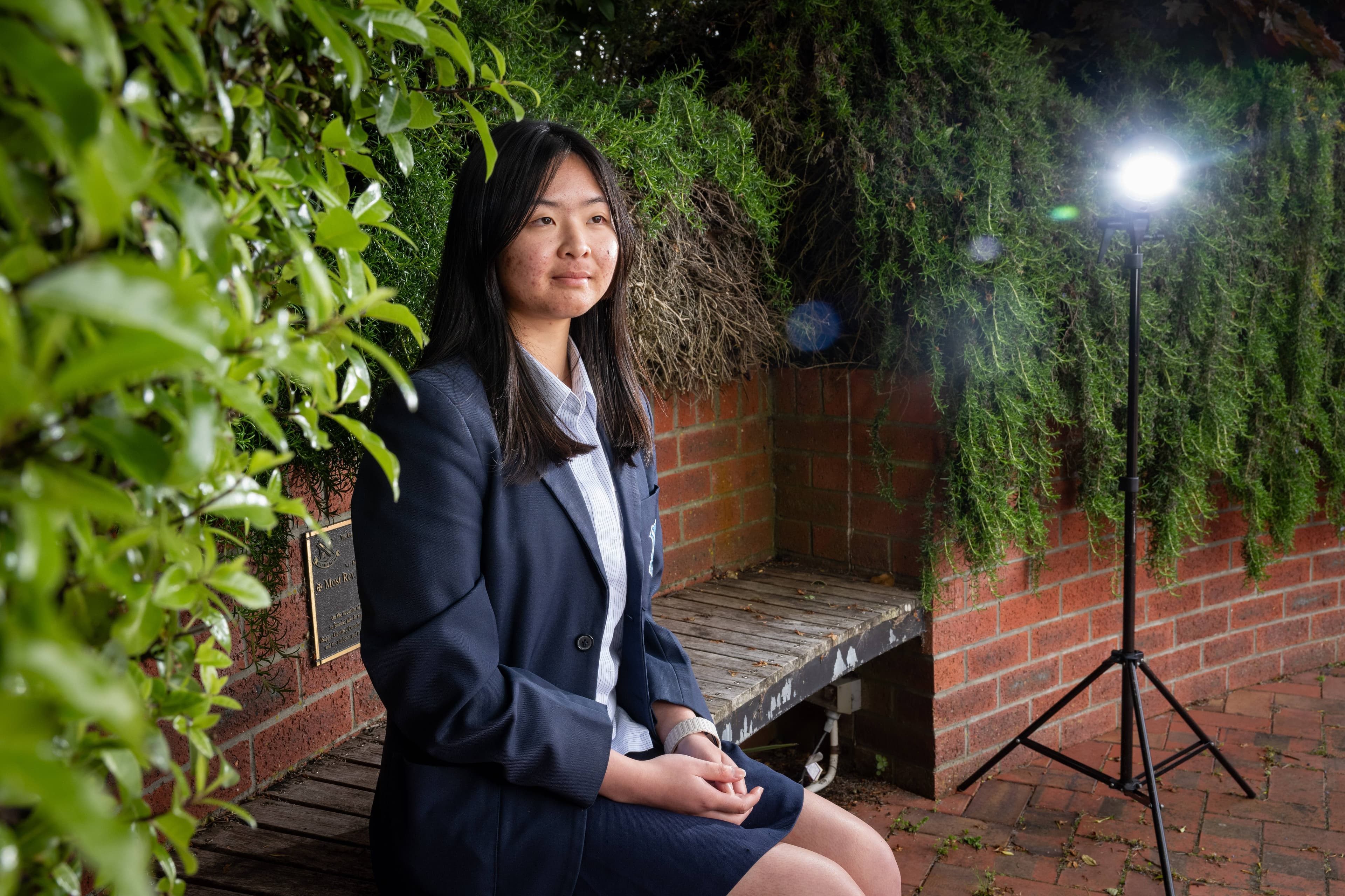 Marist Regional College student Yueqi Liang for an Our Inspiring Youth story. Picture by Katri Strooband