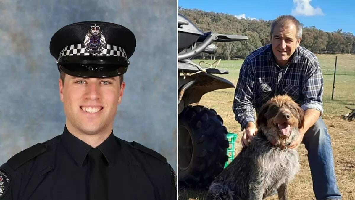 The two police officers who died: Senior Constable Vadim De Waart and Detective Neal Thompson. Picture by Victoria Police