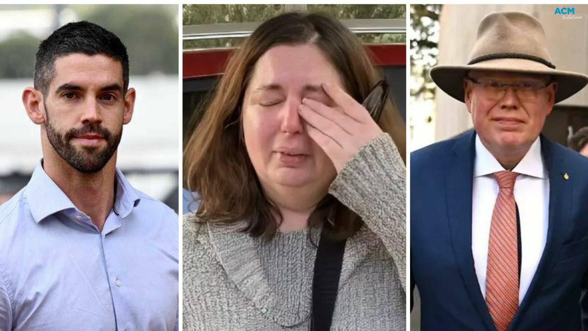 (From left to right) MAFS' Ryan Donnelly, Erin Patterson and Gareth Ward. Pictures by Bianca De Marchi/ Dean Lewins/AAP PHOTOS