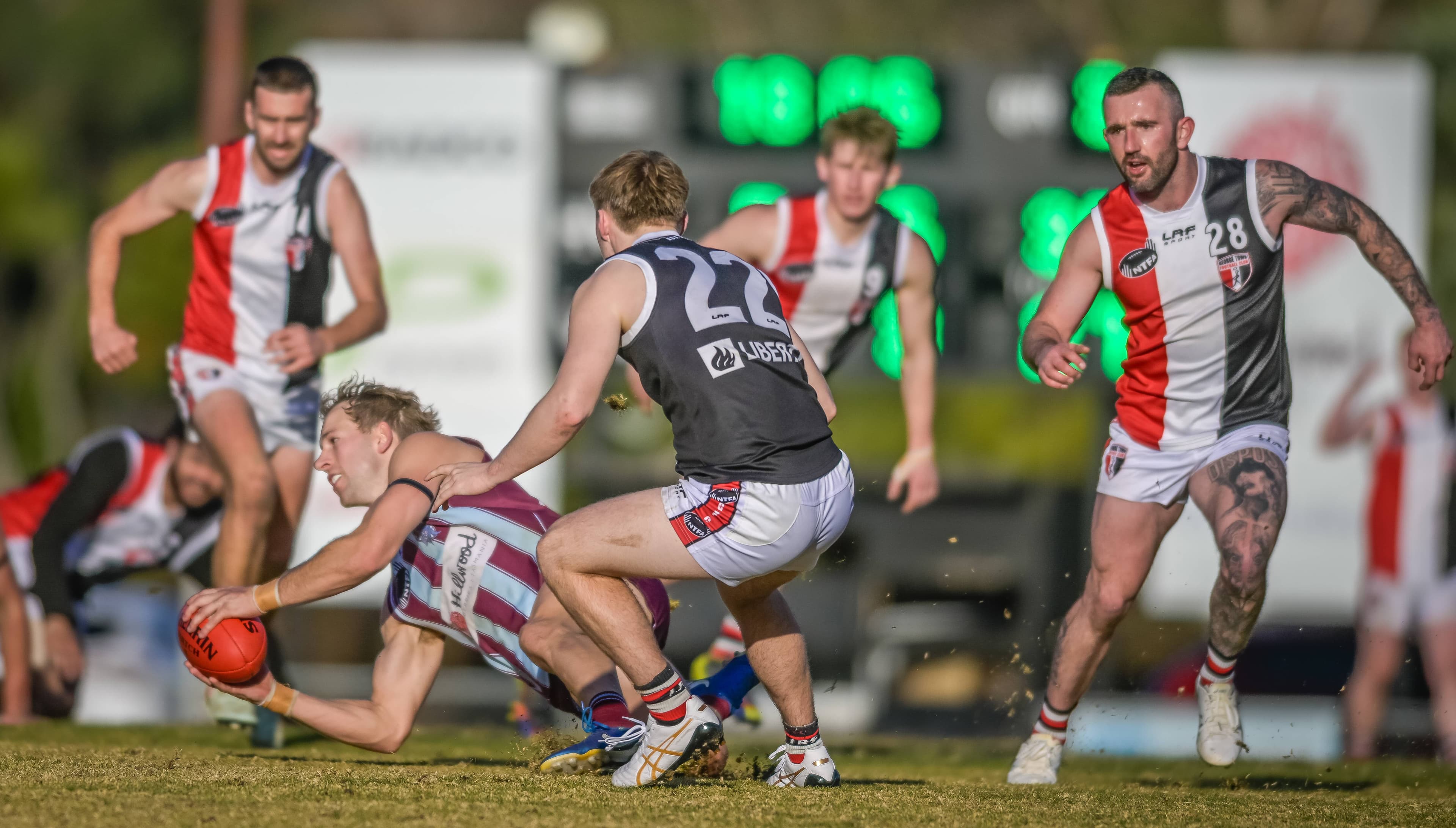 Hillwood's Isaac Thompson trying to work his way out of a jam. Picture by Craig George
