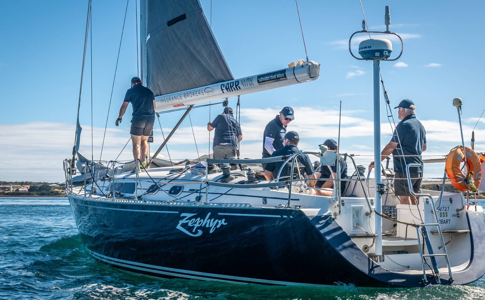 Zephyr and her crew.