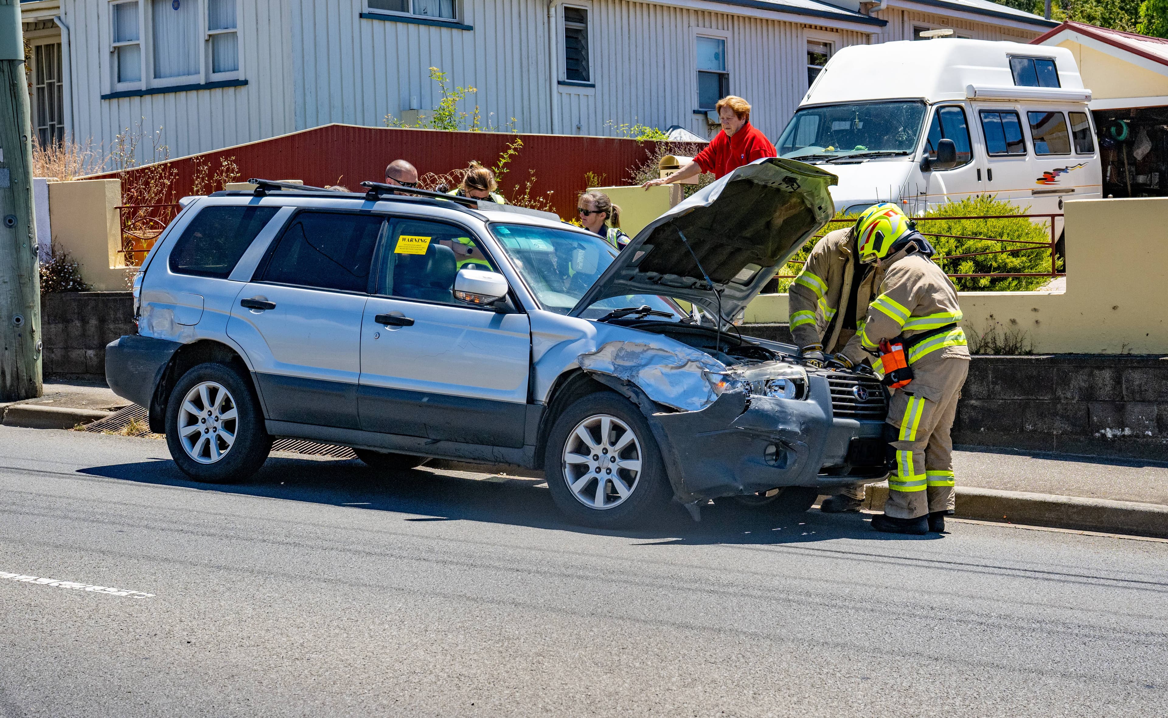 The Subaru Forester involved in an accident with a Mitsubishi Outlander
Accident at the intersection of Henry Street and Wildor Crescent, Ravenswood.
Picture by Paul Scambler