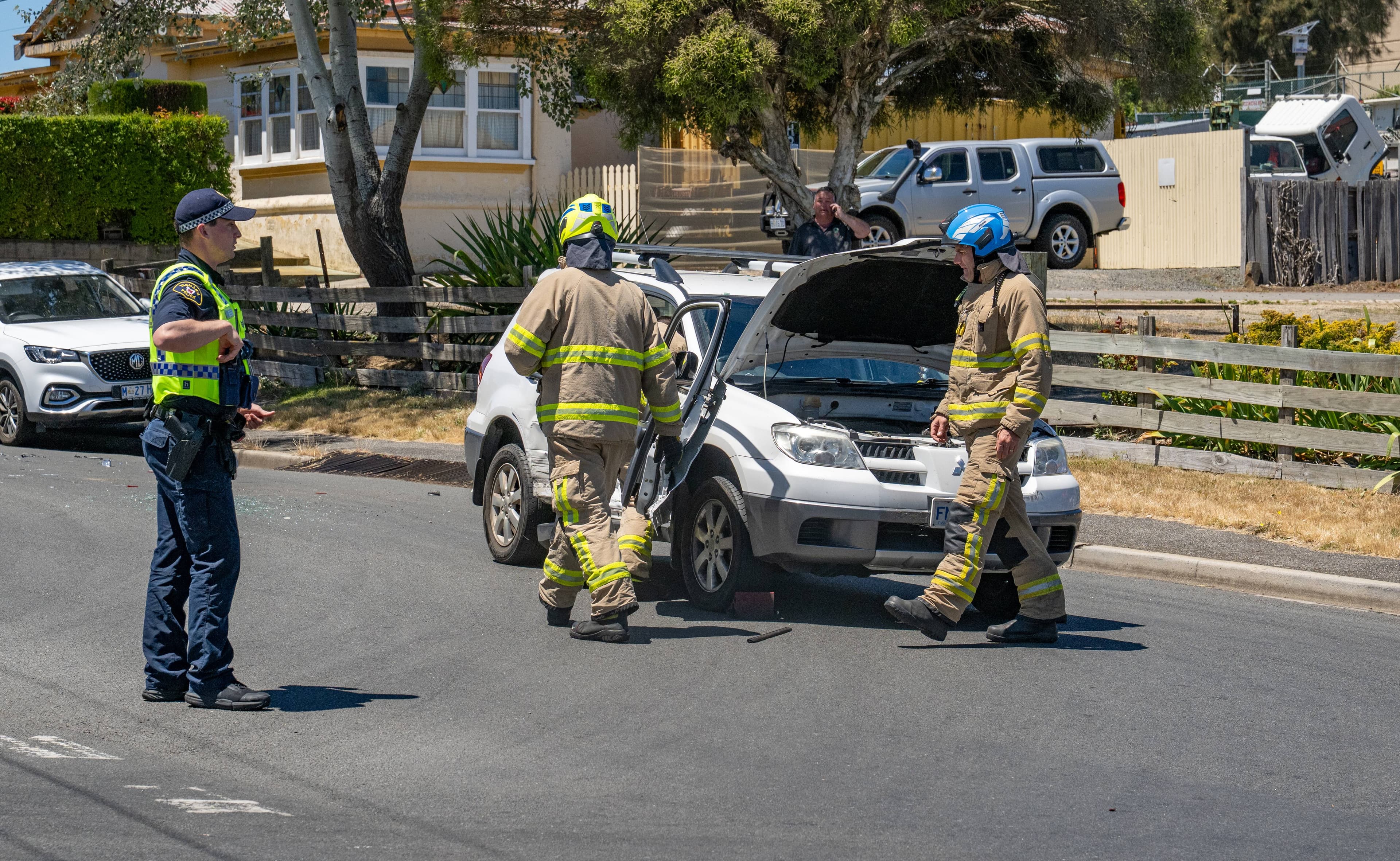 The Mitsubishi Outlander involved in an accident with a Subaru Forester
Accident at the intersection of Henry Street and Wildor Crescent, Ravenswood.
Picture by Paul Scambler