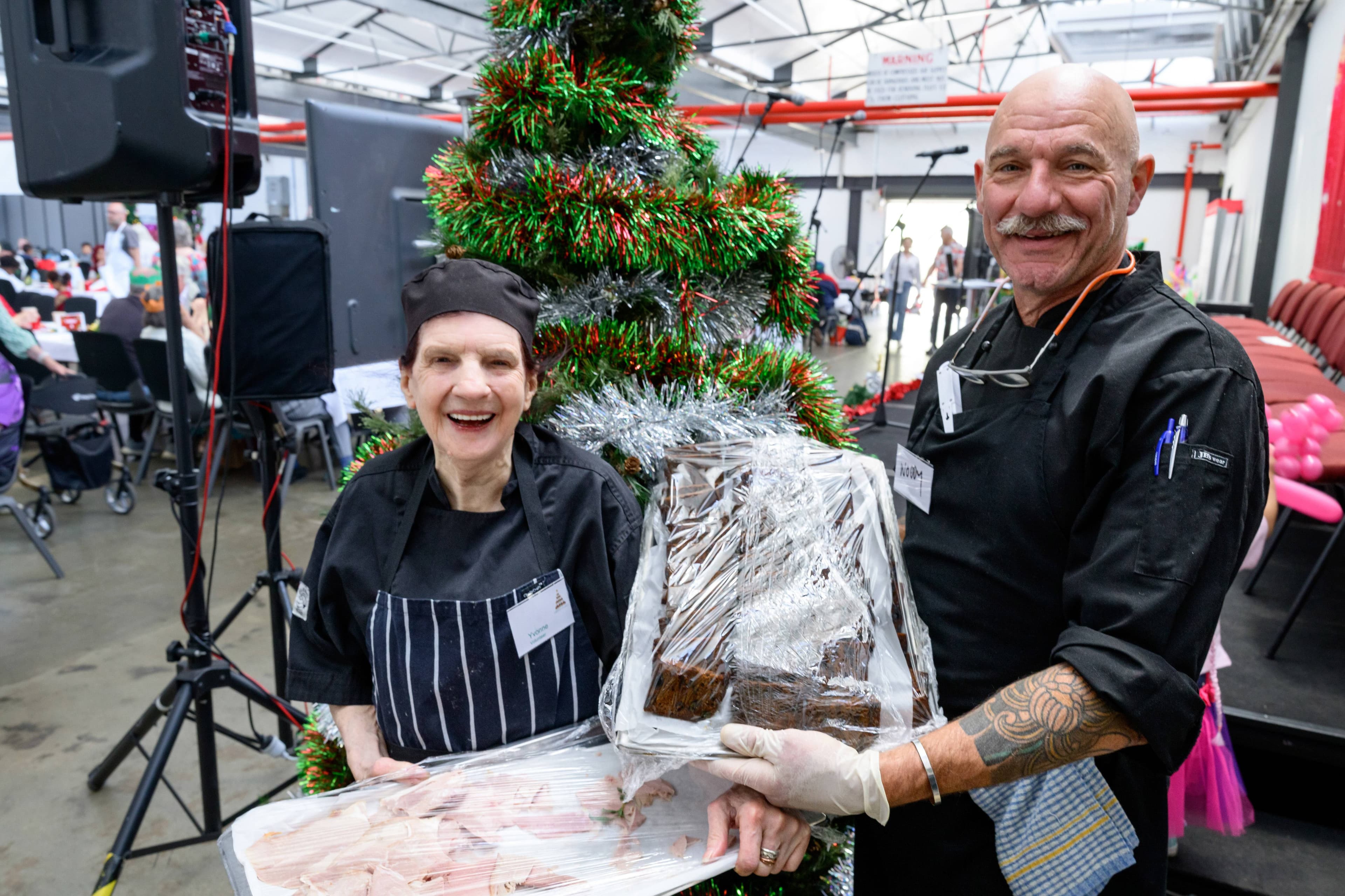 Yvonne Gluyas and Chef Woody. Picture by Phillip Biggs