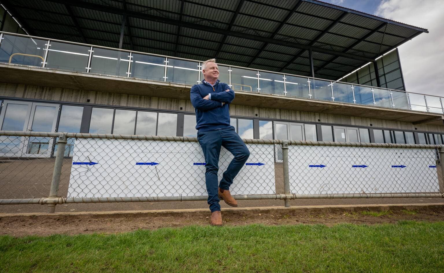 Premier Jeremy Rockliff at the Longford Football Ground on September 17.