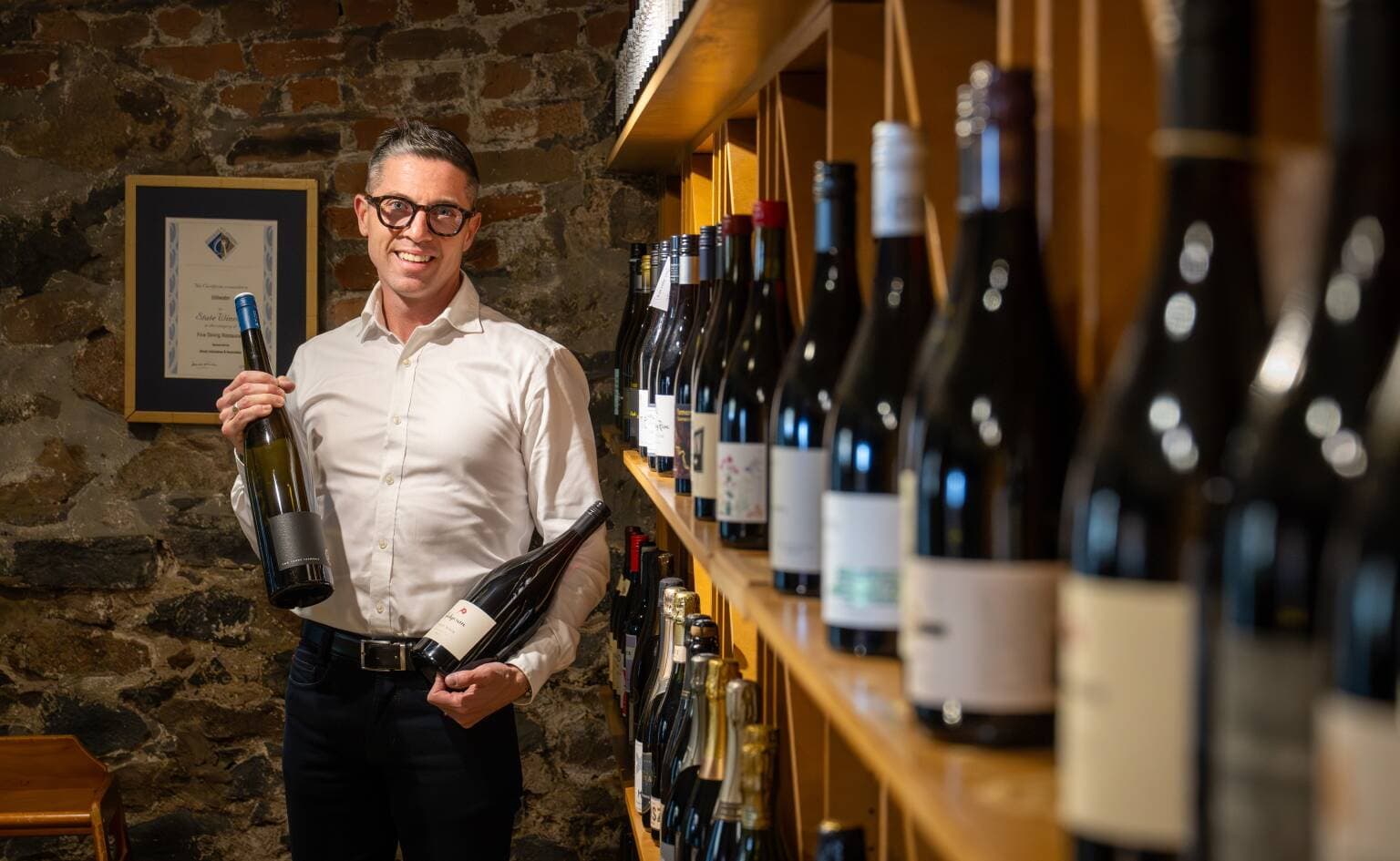 James Welsh owner of Stillwater, which was inducted into the 2025 Australia’s Wine List of the Year Awards Hall of Fame.