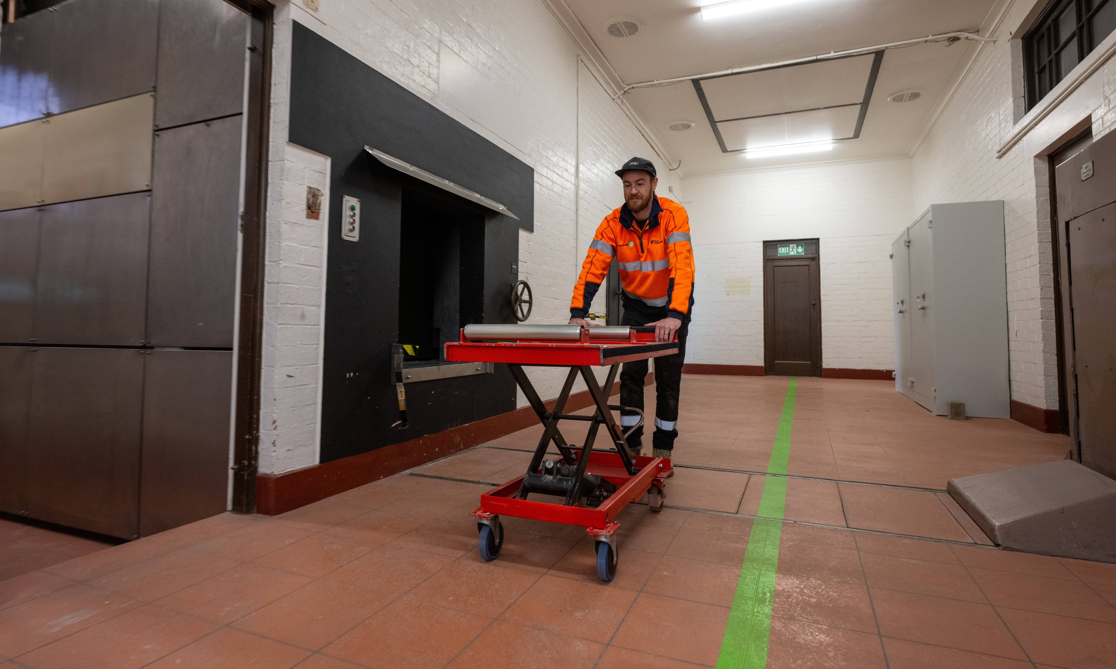 Nicholas Bowen, cremator operator, at Carr Villa crematorium, Launceston.