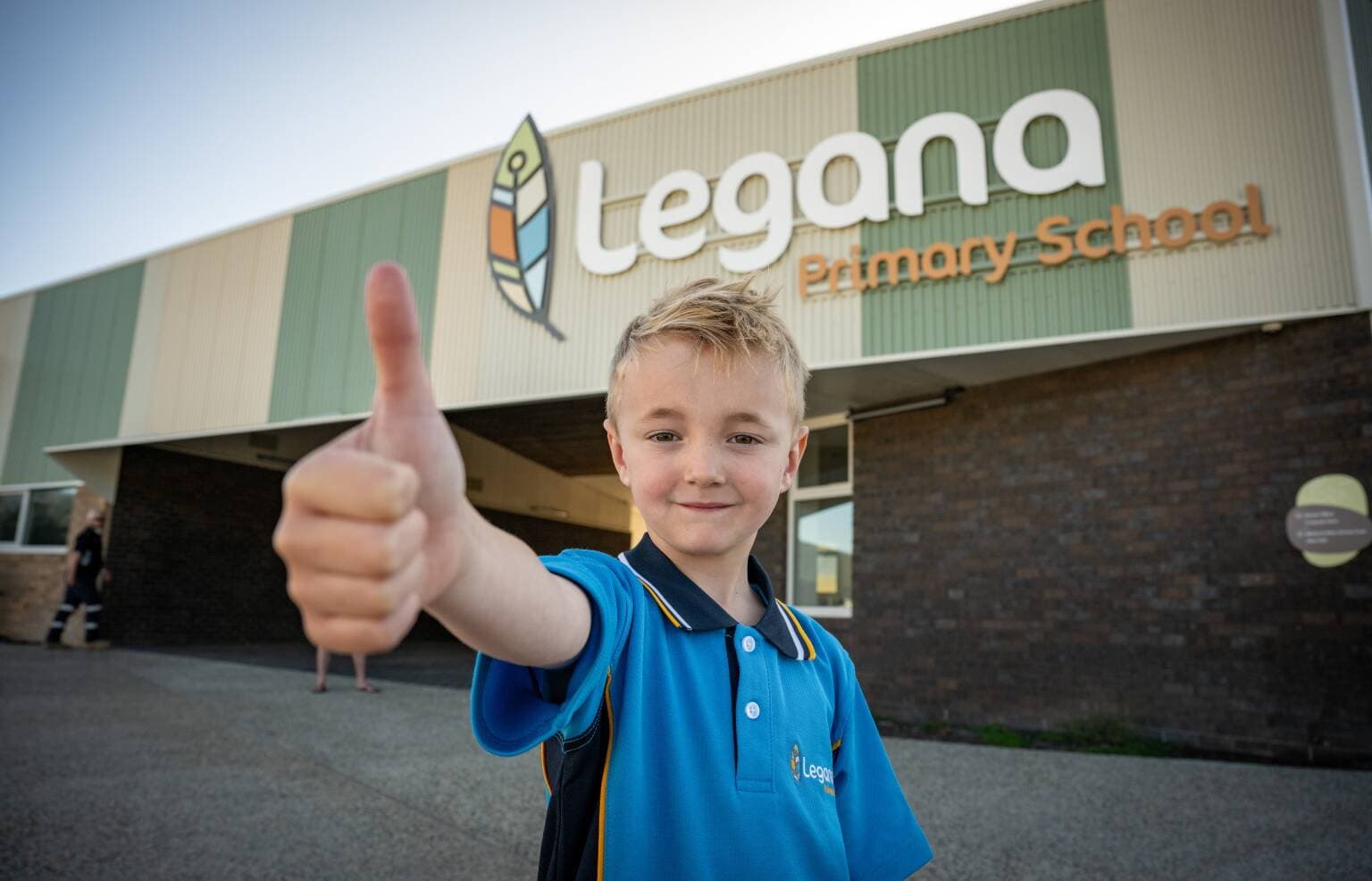 Logan Simmons 6 of Grindelwald excited about the first day at the new school on February 6.