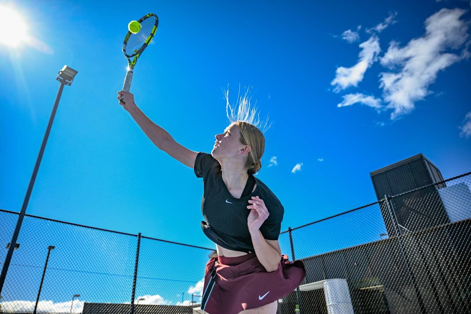 Mary-Lee Matthys at Launceston Tennis World on November 27.