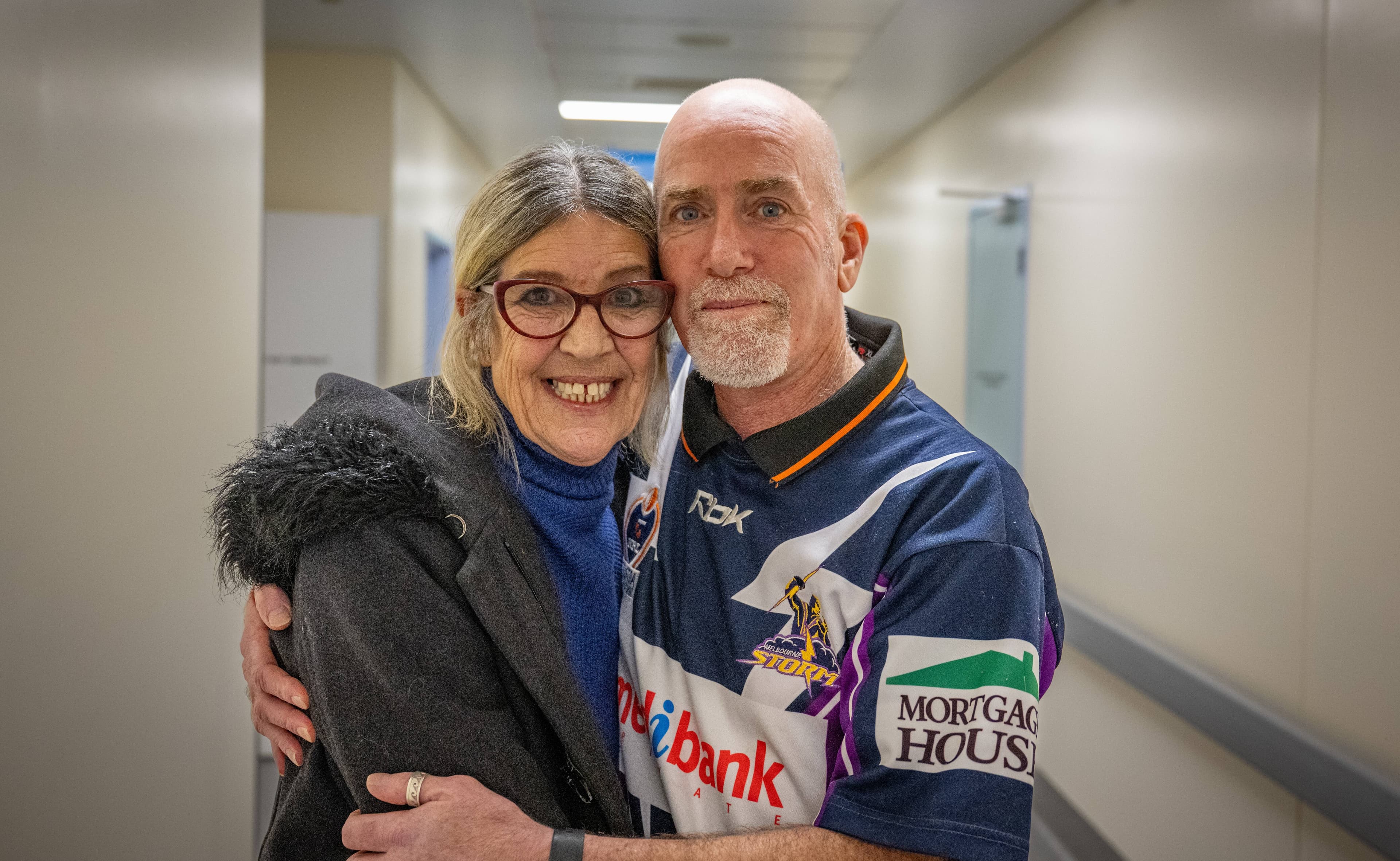 Charmaine Murray and partner Mark Stubbs of Trevallyn. Mark had a cardiac arrest on March 31, he was found collapsed by his wife and she called an ambulance, and a neighbour started CPR. The paramedics arrived after 10 minutes of CPR and continued to resuscitate Mark on scene for 40 minutes.