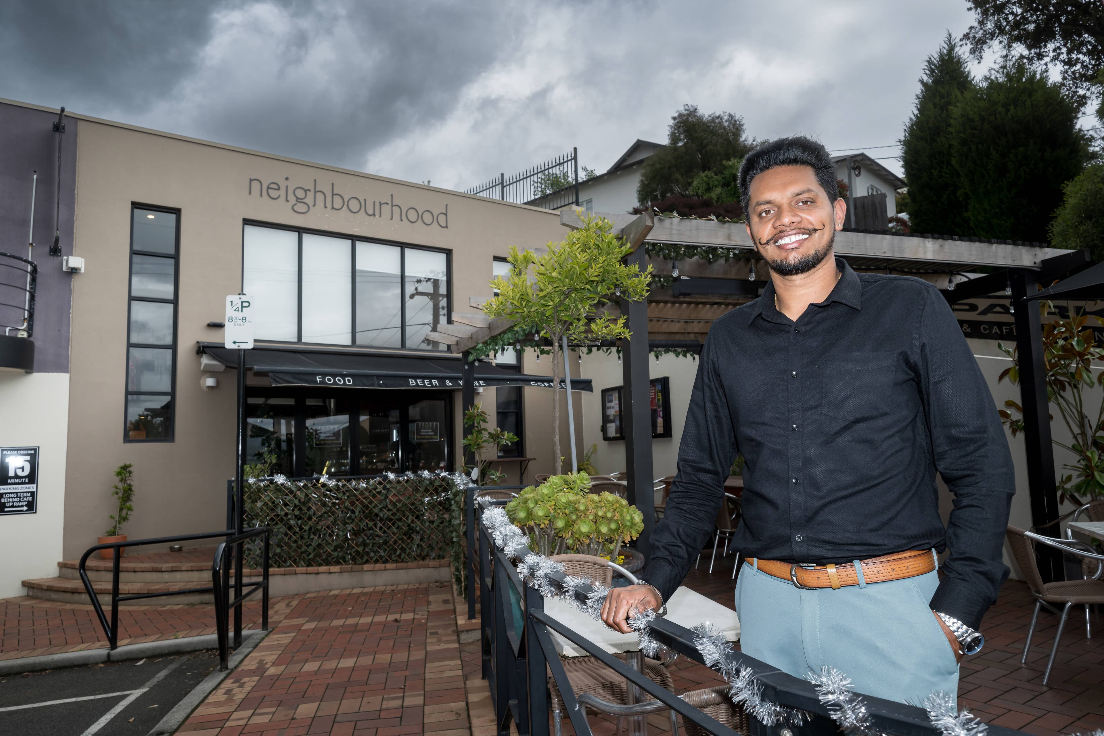 Mr Singh at Trevallyn's Neighbourhood cafe. Picture by Phillip Biggs