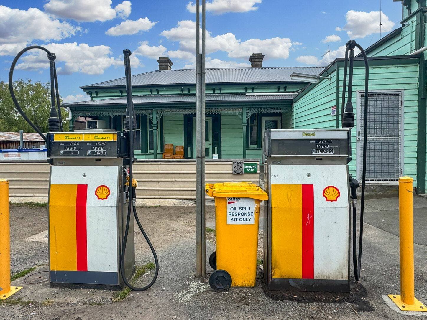 Best fill up - these are the only petrol bowsers until St Marys. Picture supplied