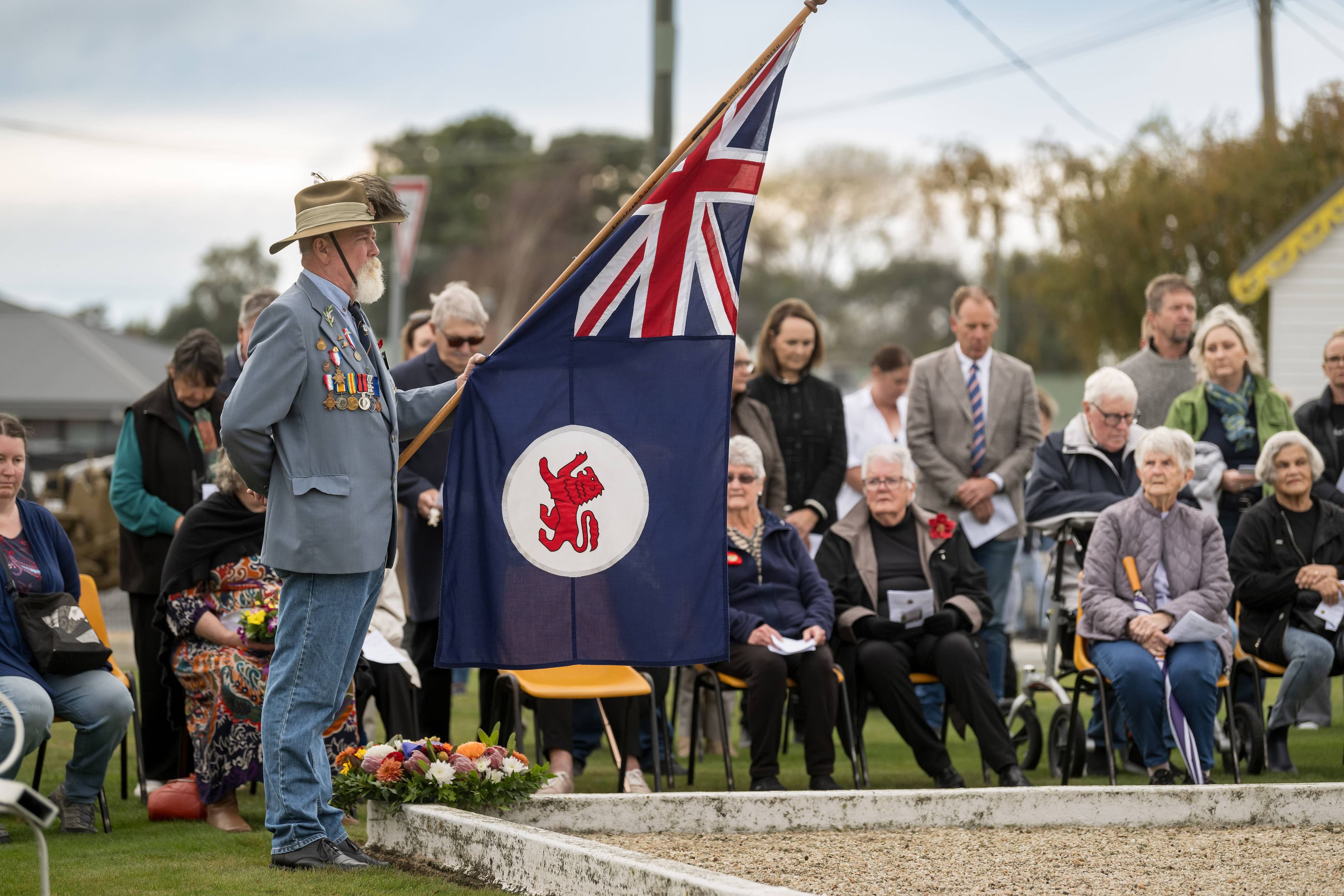 Perth cenotaph curator Stuart Green, who has been volunteering for 20 years, pictured on Anzac Day.