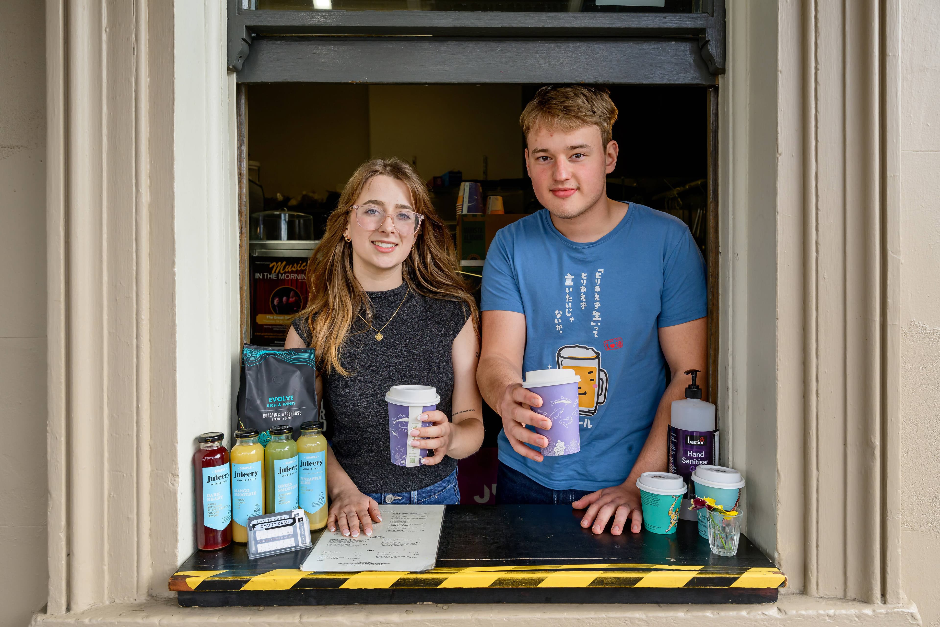 Cafe Mondello new owners Bella Duff and Denis Shchadin in September.