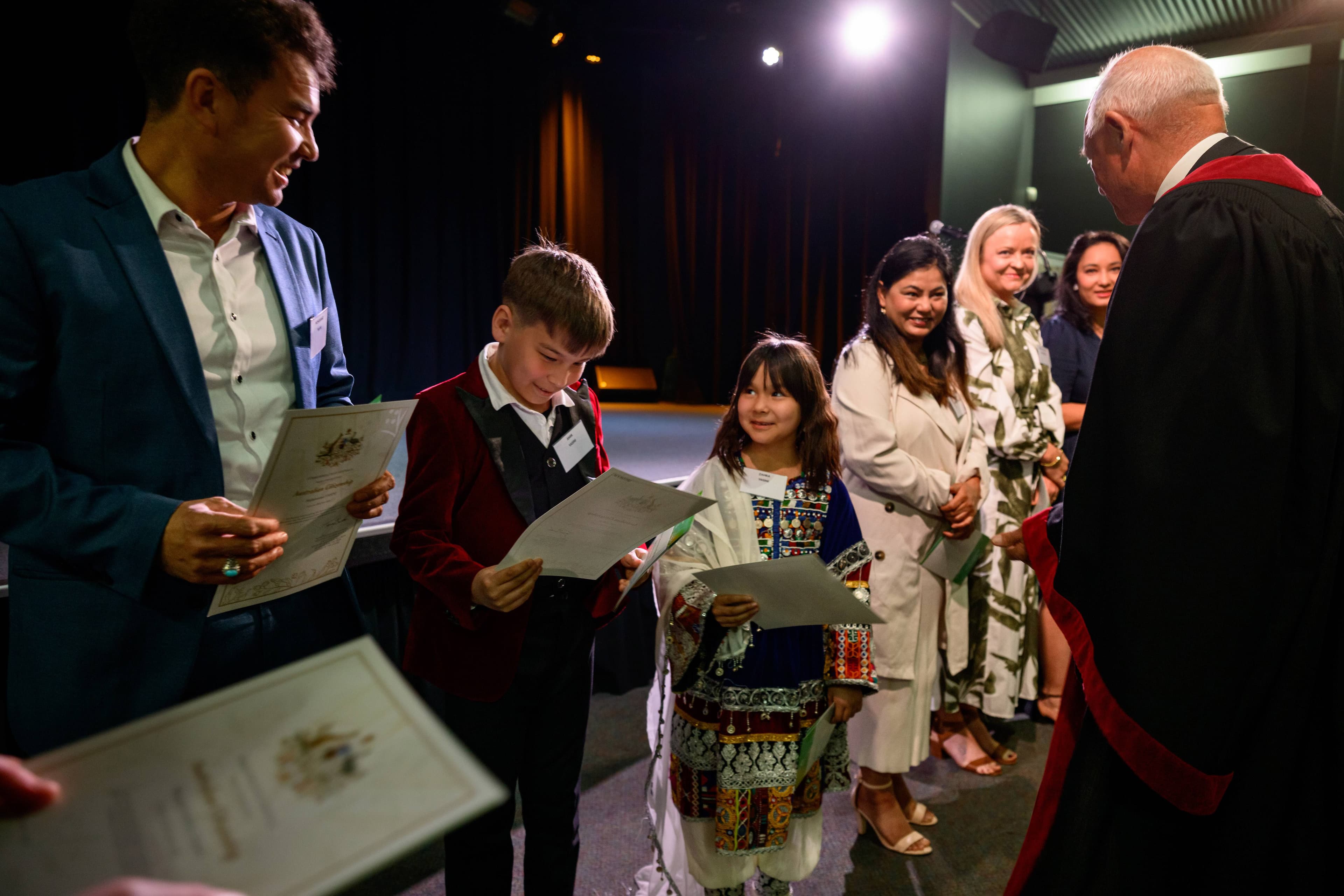 Australian citizenship ceremony at the Tramsheds function centre, Launceston.