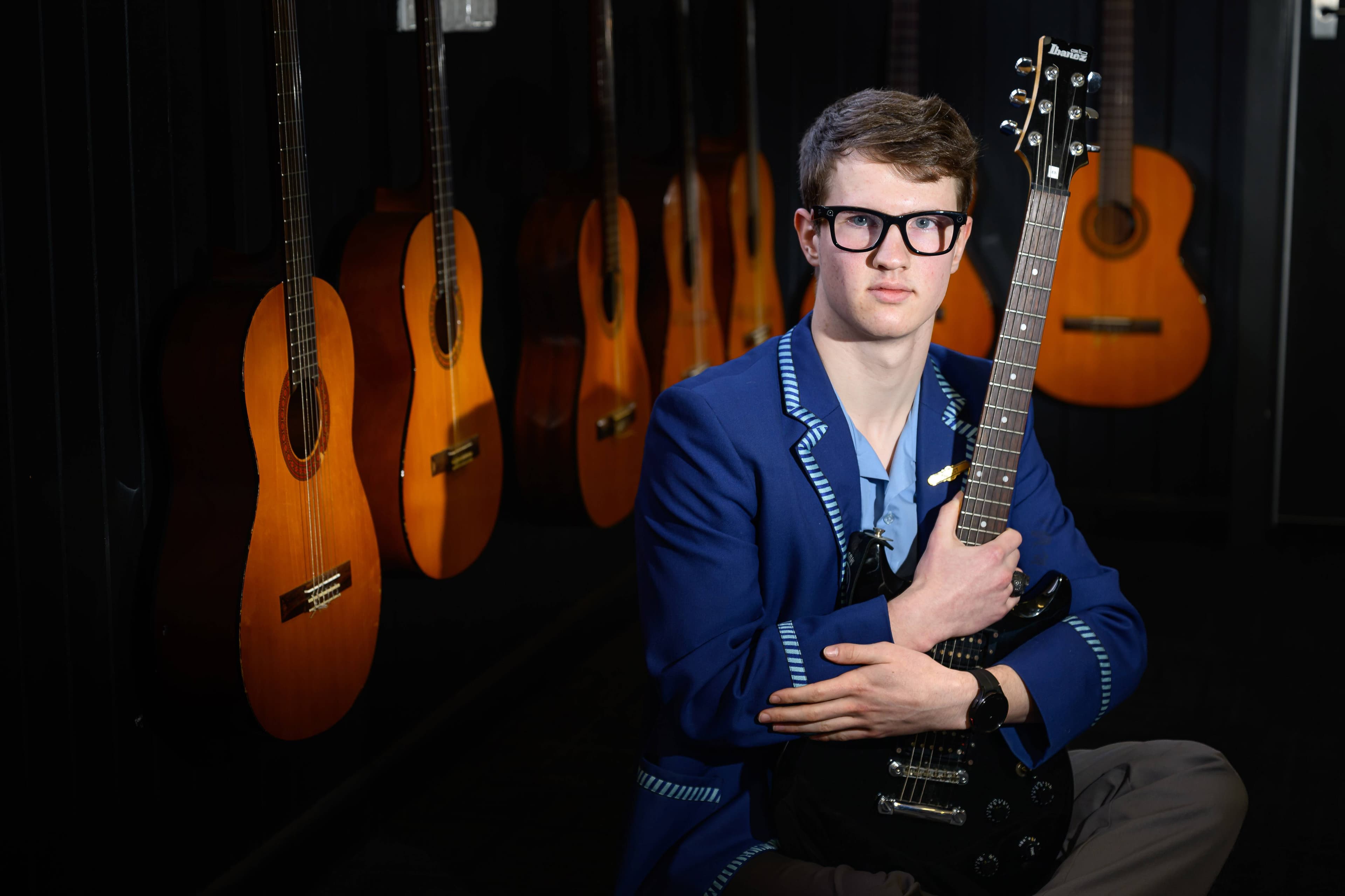 The 16-year-old metal-head and guitarist, Alex House, won best individual performer at the high school and college Battle of the Bands in Launceston.