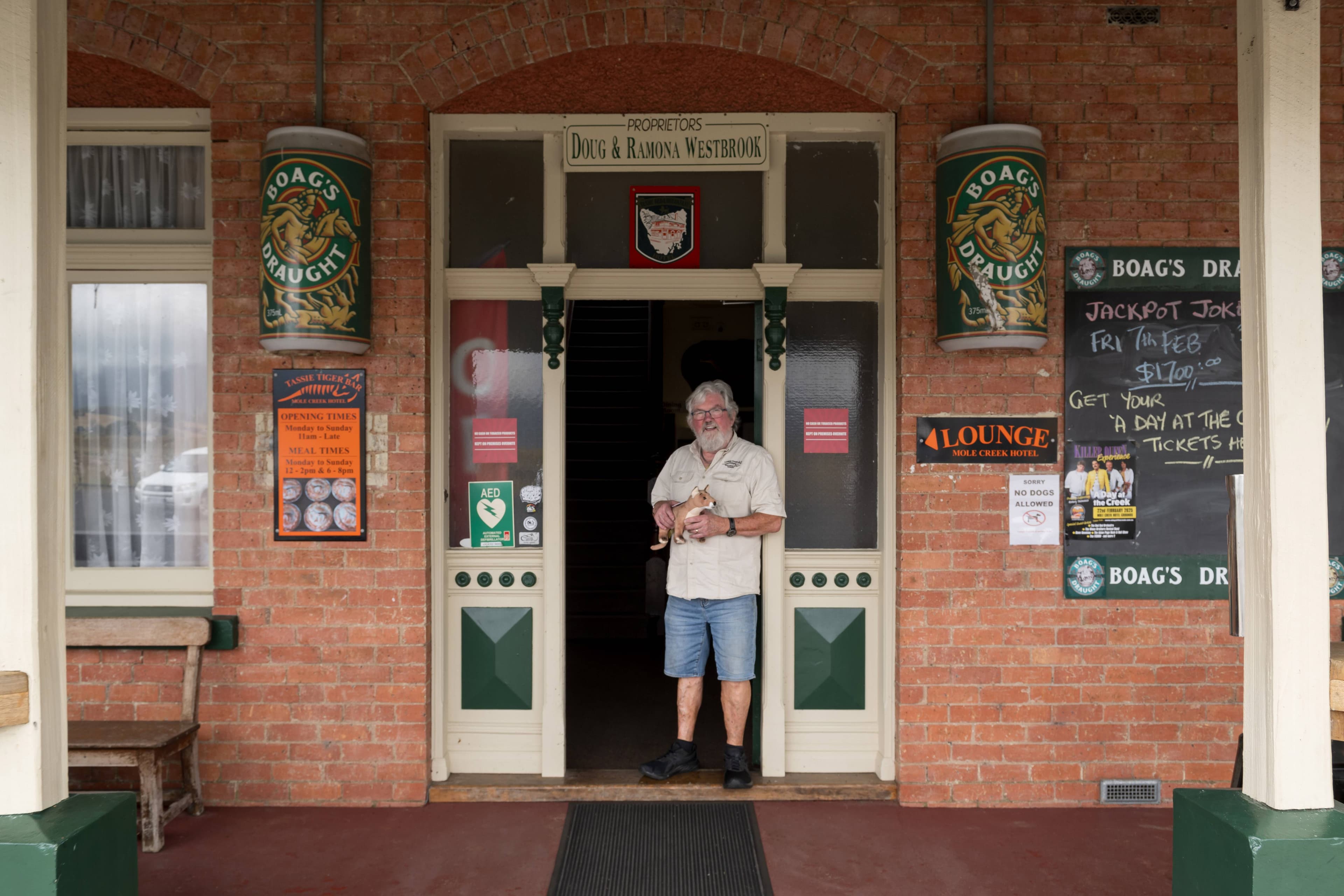 Mole Creek Hotel publican Doug Westbrook.