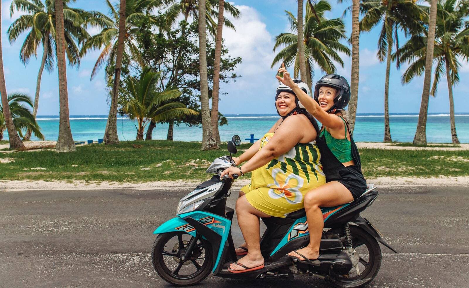 Travelling by scooter is a fun and easy way to get around the Cook Islands. Picture by Ine Sorene