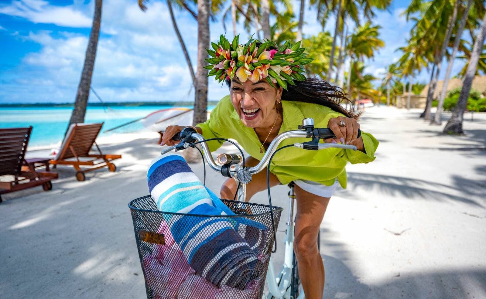 Pedal power is all the go on the Cook Islands. Roads are flat and drivers take care. Picture by David Kirkland.