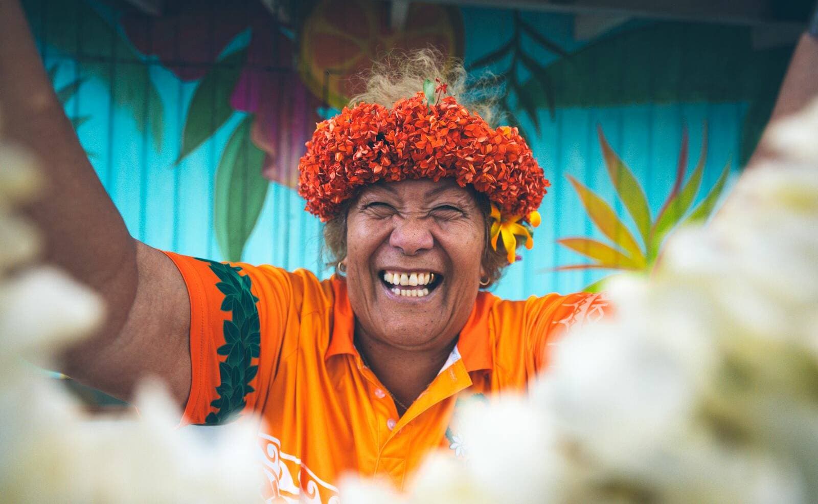 Happiness is life in the Cook Islands. Islanders regard their islands as paradise. Few would disagree. Picture by David Kirkland.