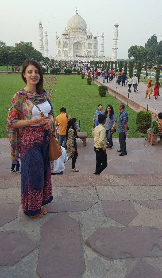 Priscilla Aster at the Taj Mahal. Picture supplied