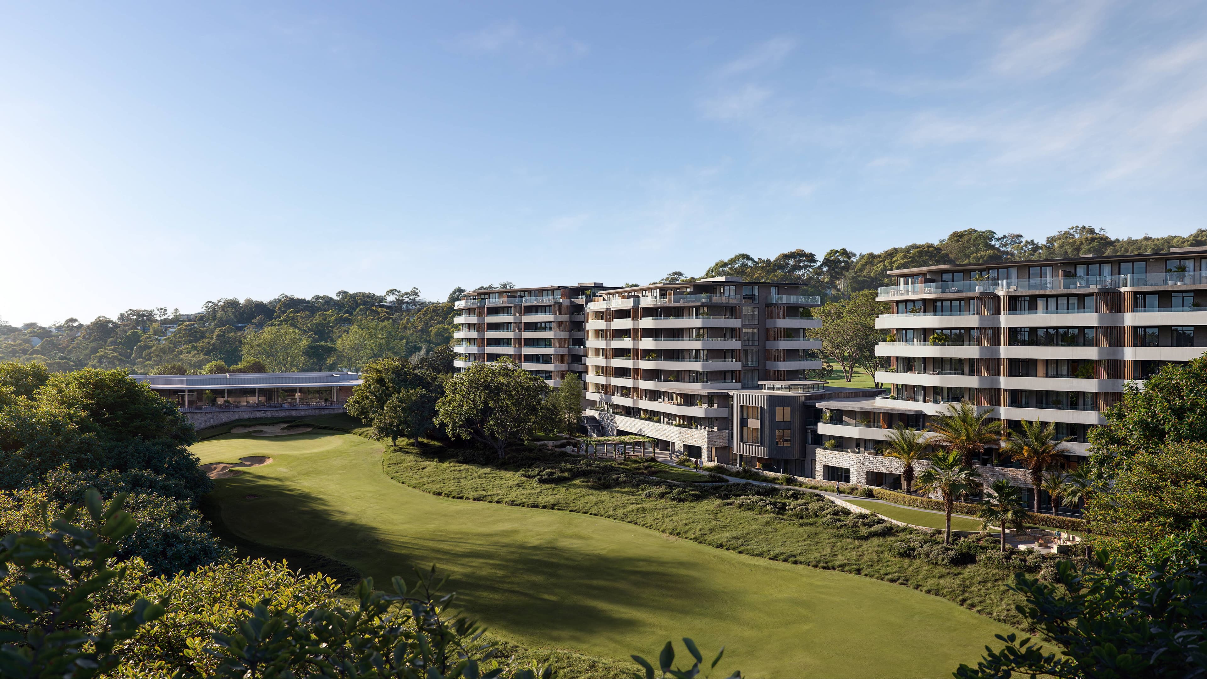 An artist's render showing The Merewether residences and the clubhouse. Picture supplied.