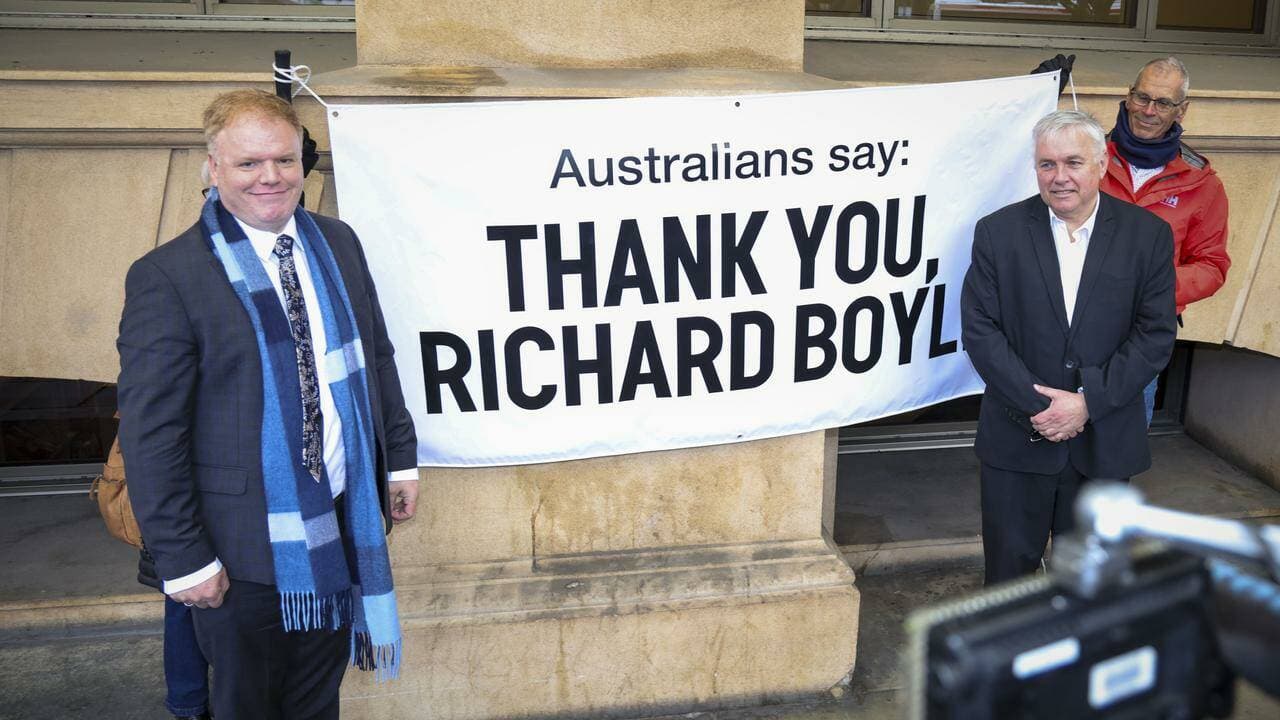 Whistleblower Richard Boyle (left) avoided jail time after a deal with prosecutors. (Matt Turner/AAP PHOTOS)
